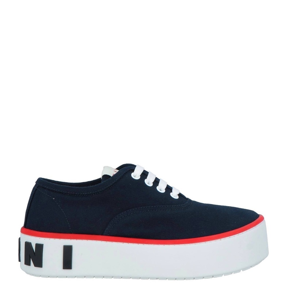 Marni Navy and Red Platform Sneakers